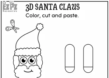 Printable Santa Christmas Craft - Festive DIY Decoration for the Holidays PDF Download